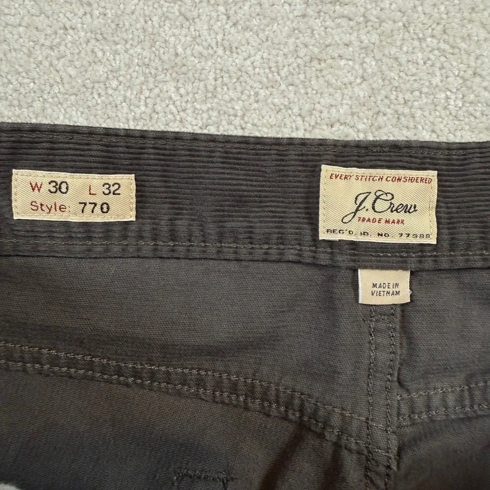 J.‎ Crew 770 Straight Fit Corduroy Pants Mens 30x32 Brown Stretch Cotton